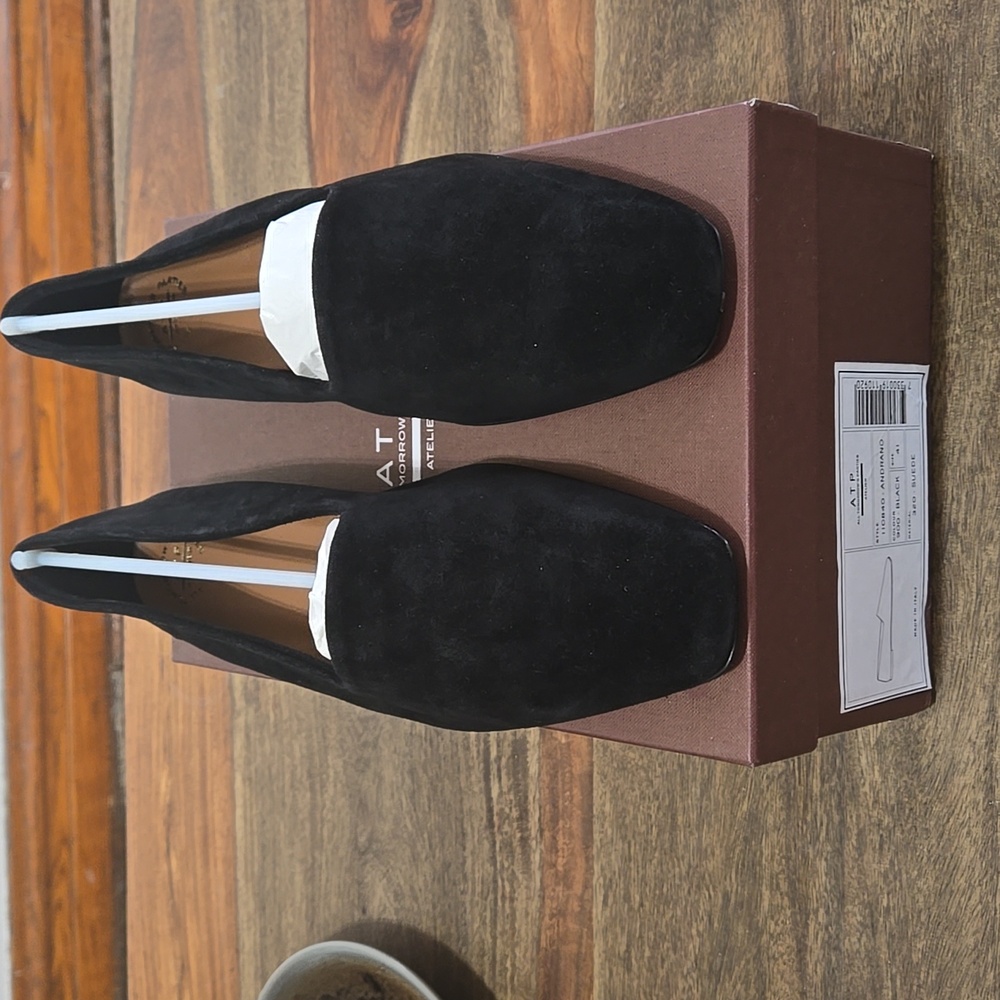 ANDRANO ATP ATELIER BLACK SUEDE LOAFER